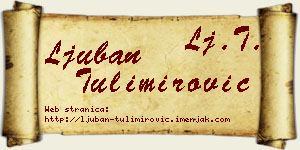 Ljuban Tulimirović vizit kartica